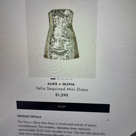 Alice + Olivia Velia Sequin Mini Dress Sea Spray SZ 2 xs 🔥 - Picture 11 of 13